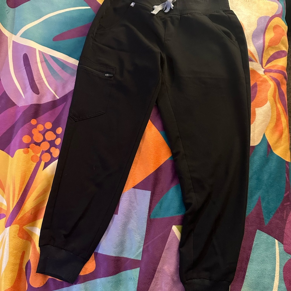 Figs Black Scrub Jogger Pants